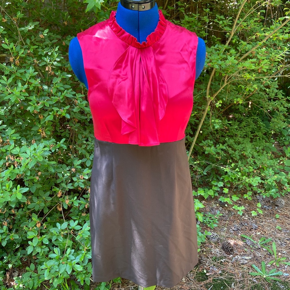 Alice and Olivia Red  Jabot Dress Blair Waldorf